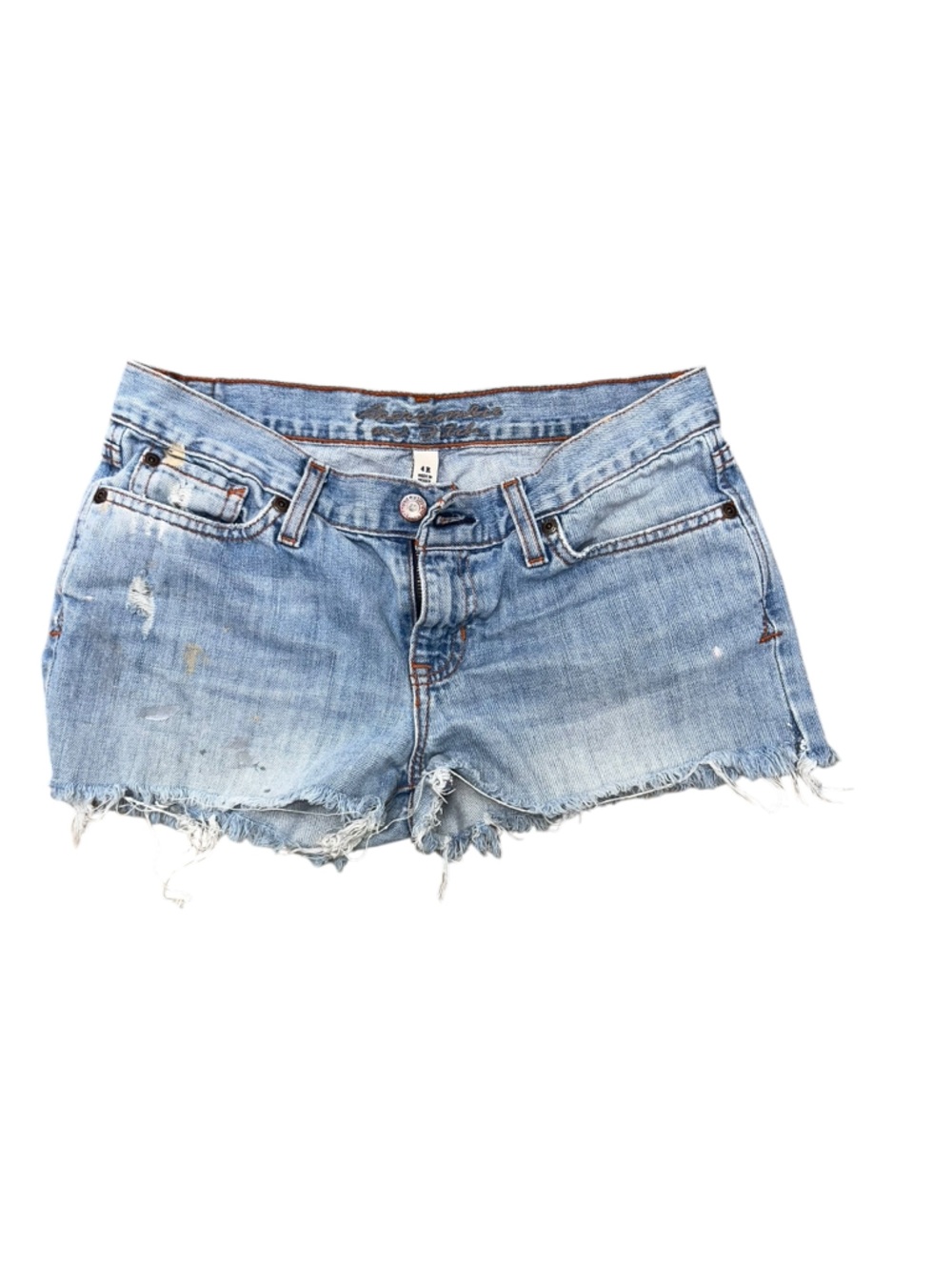 Abercrombie & Fitch Light Wash Distressed Denim Cutoff Shorts